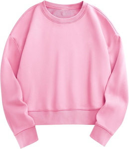 2025 tendance recadrée femmes sweat à capuche 100% coton éponge polaire hiver avant Logo surdimensionné à manches longues - Product Image 2