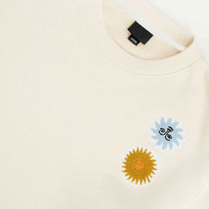 OEM de peso pesado logotipo personalizado de los hombres de cuello redondo de moda Casual de invierno de algodón mezclado de gran tamaño bordado sudaderas hecho en Pakistán - Product Image 5