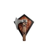 Tomahawk artisanal de haute qualité en acier forgé, manche en bois, fourreau en cuir, longueur totale de 20 pouces, pour le camping
