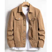 Veste en jean matelassée d'hiver brodée personnalisée pour homme, col montant, extensible, manches longues, style streetwear, haute qualité
