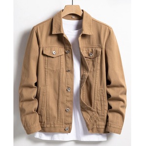 Veste en jean brodée personnalisée pour homme, col montant, extensible, manches longues, style streetwear, haute qualité - Product Image 6