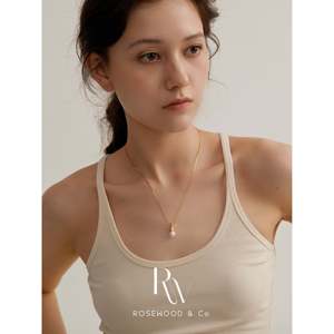 Pendentif en perle baroque authentique sur longue chaîne dorée, collier anti-ternissement, cadeau pour la fête des mères pour maman ou elle - Product Image 2