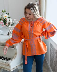 Blusa de satén rumano Vintage para mujer, Top de verano de algodón bordado a mano, manga larga, moda informal para fiestas de verano, talla XS - Product Image 1