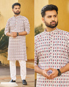 Kurtas de los hombres indios y paquistaníes, bordado de rayón pesado e impresión de seda hecha para boda, ropa de fiesta Formal, ropa de fiesta Formal de boda - Product Image 3