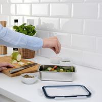 Meilleure qualité étanche rectangulaire en acier inoxydable boîte de rangement des aliments PE Design classique maison cuisine conteneurs de stockage accessoire