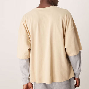 Camiseta de Manga Larga Tejida para Hombre, 100% Algodón, 270 Gramos, Secado Rápido, Transpirable, Cómoda, Mejor Oferta - Product Image 2