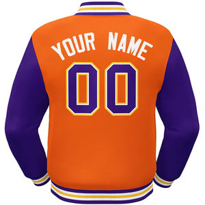 Chaquetas de béisbol de poliéster de calidad superior con logotipo personalizado para hombre, abrigo largo de invierno de talla grande, diseño de letras a la moda - Product Image 4