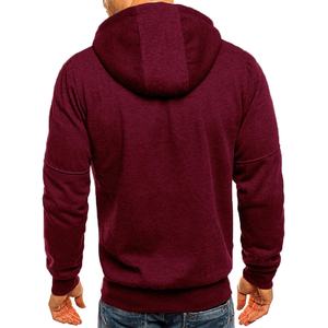 <b>Men</b> Casual Outerwear <b>Hoodies</b> with Zipper Pockets Full Zip Long Sleeve <b>Sweatshirt</b> Outdoor Sports Hooded Jacket - Product Image 2