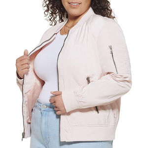 Fourniture directe d'usine Bomber longue sur mesure pour femmes Tissu respirant Techniques imprimées Bomber pour femmes - Product Image 1