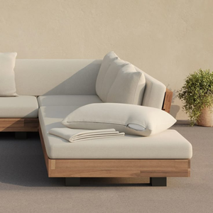 Juego de sofá con patas de madera en forma de L moderno y elegante para la decoración del hogar de la sala de estar con característica convertible personalizada OEM ODM - Product Image 2