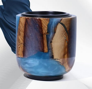 Brûleur Bakhoor en bois et résine de luxe fait à la main Nouveaux porte-encens et encens de luxe Mubkhara - Product Image 3