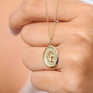 Customized Letter Diamond Necklace 18K Gold Personalized Jewelry G Pendant Women Single Initial Elegant Classic <b>Tennis</b> <b>Chain</b> - Product Image 2