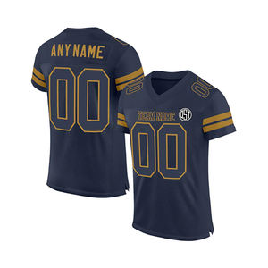 2025 élégant personnalisable respirant 100% Polyester uniformes de Football américain à manches courtes maillots entièrement brodés sublimés - Product Image 1