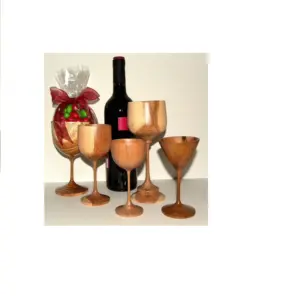 Premium kalite klasik ahşap şarap bardağı özel içmek için düşük fiyata ihracat için sıcak cam için ve parti tesisat ürünleri