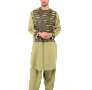 Último diseño masculino vestidos afganos musulmanes ropa Afganistán Shalwar kameez elegante vestido hecho a mano para la venta - Product Image 5