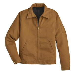 Logo personnalisé de haute qualité hommes coupe décontractée toile coton veste de travail Streetwear col zippé pour les activités de plein air en hiver - Product Image 1