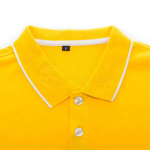 Venta al por mayor de calidad superior de los hombres para Polo camisetas patrón sólido de algodón/fibra de bambú mejor material de contraste de color de punto Fab - Product Image 3