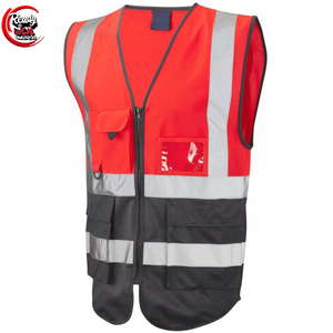 เสื้อกั๊กนิรภัยสะท้อนแสงสะท้อนแสงสำหรับผู้ใหญ่โลโก้แบบปรับแต่งได้ผ้าโพลีเอสเตอร์ระบายอากาศสำหรับคนทำงานกลางแจ้ง - Product Image 4