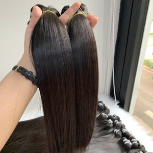 ผมมนุษย์แท้เวียดนามเรียงตามเม็ดผมตรงสีดำ - Product Image 2