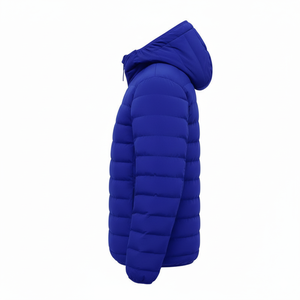 Chaqueta de invierno con capucha de alta calidad personalizada al por mayor para hombre con cremallera frontal y logotipo acolchado de fabricante - Product Image 3