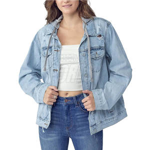 Chaqueta con Capucha y Botones Personalizada, Grosor Estándar, Ecológica, con Logotipo Impreso en la Parte Delantera, 100% Algodón, Ropa de Invierno para Mujer - Product Image 3