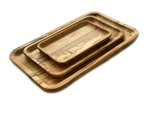 Plateau de service élégant en bois fait à la main plateau ottoman imprimé en résine pour la décoration intérieure Table basse plateau de service par décor impex - Product Image 3