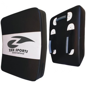 Coussinets de frappe en cuir Muay Thai Kick Boxing Entraînement d'arts martiaux Boucliers incurvés - Product Image 1