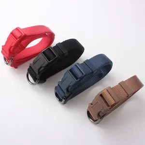 Collier en Nylon de couleur Pure pour chien, meilleure qualité de vente - Product Image 1
