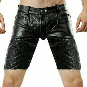 Pantalones Cortos Cargo de Cuero Genuino para Hombre, Pantalones Cortos de Alta Calidad para Club, Pantalones Cortos de Cuero para Hombre, Verano Otoño, Personalizados, Lisos, Teñidos, para Adultos - Product Image 4