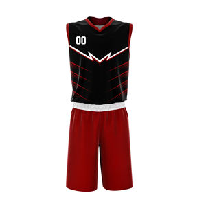 Ensemble d'uniformes de basket-ball en tissu respirant haut de gamme équipe personnalisée grande taille techniques imprimées en gros uniforme de basket-ball - Product Image 1