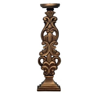 Antique Wood <b>Pillar</b> <b>Candle</b> Stand Farmhouse Home Decorative Chunky Wood for Wedding Events & Parties Wholesale Price - Product Image 6