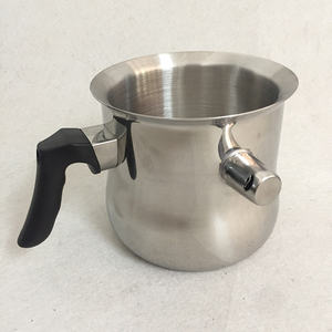 Novo Design Recipiente De Cozinha Prata Quente Bule Aquecedor Yougurt Tampa Parede Dupla Alça De Fervura Panela De Aço Inoxidável Panela De Leite - Product Image 3