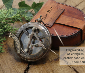 Handmade Creations Engraved <b>Compass</b> for Baptized Husband Couples Christmas Gifts - Product Image 1