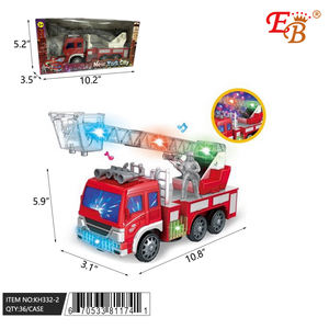 Camion de pompiers électrique E.B, 10,8 x 3,1 x 5,9 pouces, transmission 4x2, moteur diesel, type de pompe de sauvetage - Product Image 1