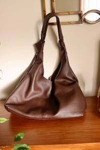 Casual Hobo Shoulder Genuine Leather Strap <b>Canvas</b> Tote <b>Bag</b> Bucket <b>Bag</b> with Zipper Pocket Gift <b>for</b> <b>Women</b> Vietnam Factory LHB-0245 - Product Image 4