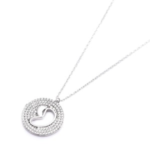 Collier pendentif en argent sterling 925 fait main turc avec breloque pied de bébé et de mère en zircon transparent, vente en gros - Product Image 2