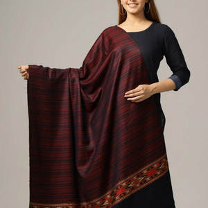 Premium Quality <b>Ladies</b> Wool <b>Shawl</b> Breathable Unique Design Green Printed Winter Wear Adults High-Touch Outdoor Hot Sale <b>Shawl</b> - Product Image 2