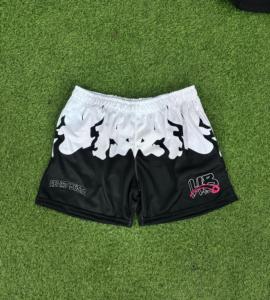 Shorts de sport personnalisés en sublimation, 100% coton, maille solide, taille haute, respirant, avec votre design et logo brodé - Product Image 5