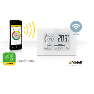 Vimar nhà thông minh Wi-Fi nhiệt điện tử màn hình cảm ứng Tường trắng 230V 50/60Hz thông minh nóng - Product Image 3