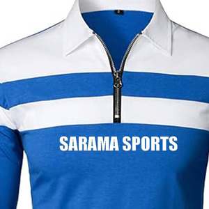 Polo de manga larga con impresión por sublimación de pieza completa de alta calidad para hombre, logotipo personalizado - Product Image 4