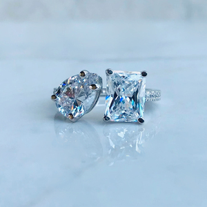 Anello Regolabile <span class=keywords><strong>Elisa</strong></span> in Argento Sterling con Moissanite a Goccia Radiante da 2,5 Carati, Gioiello con Diamante per Fidanzamento e Matrimonio - Product Image 1