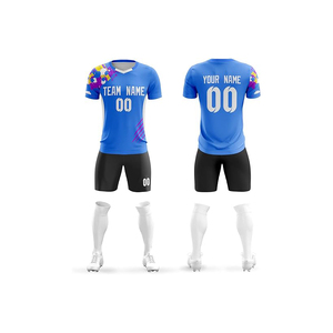 Uniforme de football sublimé personnalisé Maillot et short de football France Maillots de football Conception propre Ensembles d'uniformes de sublimation - Product Image 2