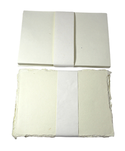 Juego de Papelería Hecho a Mano con Papel de Algodón Reciclado de Primera Calidad con Borde Deshilachado y Sobres de Estilo de Vida Ecológico, Sin Madera y Sin Ácido - Product Image 1