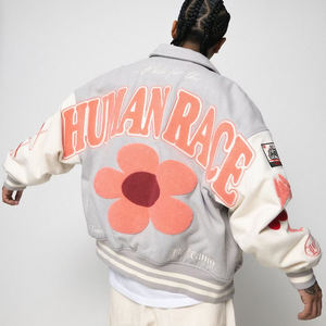 แจ็กเก็ตเบสบอลของผู้ชายขนาดพลัสไซด์เสื้อกีฬาเบสบอลระบายอากาศปักลายคอตั้งโลโก้ด้านหน้าสำหรับฤดูหนาว - Product Image 2