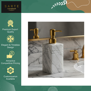 เครื่องจ่ายสบู่เหลวทำจากหินอ่อนทนทานสำหรับใช้ในโรงแรมและจอบดีไซน์เป็นมิตรต่อสิ่งแวดล้อมปรับแต่งได้ - Product Image 4