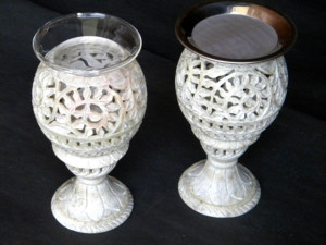 Lampe à huile aromatique, bougie en pierre ollaire écologique, support de bougie en forme de boule, sculpture d'éléphant, de fleur, de feuille, brûleur d'encens en résine sculptée, Feng Shui - Product Image 4