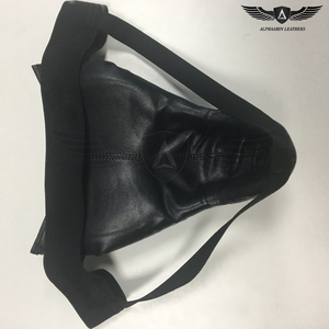 Protège-aine de boxe en tissu respirant confortable, fabriqué à la main, design le plus récent 2025, couleur noire intégrale - Product Image 4