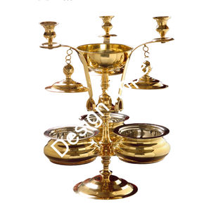 2024 Style Moderne Grand Plat Bol De Service Avec Couvercle De Mariage Décoratif En Laiton De Luxe Chaffing Dish Stand Prix De Gros - Product Image 3