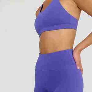 Conjunto Deportivo de Yoga de 3 Piezas para Mujer, Personalizado, Color Sólido, Top Corto de Manga Larga, Leggings, Ropa Deportiva, Elástico en Cuatro Direcciones - Product Image 5