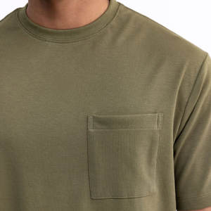 T-shirt pour homme en coton uni de couleur vert menthe, coupe ample, style streetwear, t-shirt d'été pour homme surdimensionné - Product Image 6